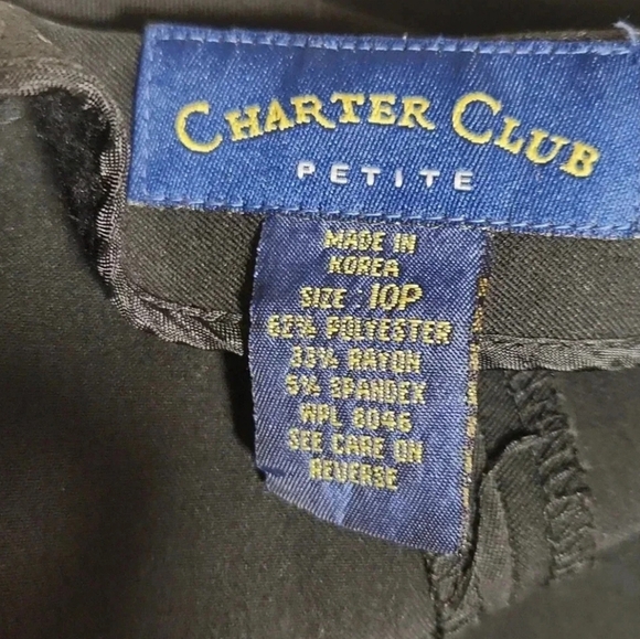 Charter Club Black Classic Trousers - Picture 5 of 6